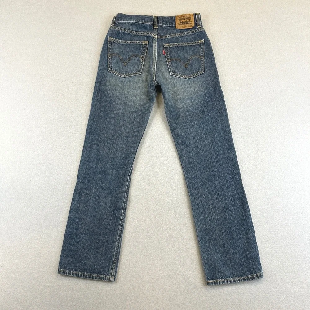 Levi's 514 Slim Straight Jeans Boys 16 Slim 26x28 Blue Denim 100% Cotton Classic